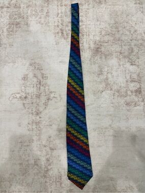 Vintage 1999 Ralph Marlin WWJD Repeat Stripe Novelty Tie